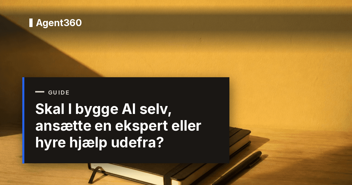 Skal I bygge AI selv, ansætte en ekspert eller hyre hjælp udefra?