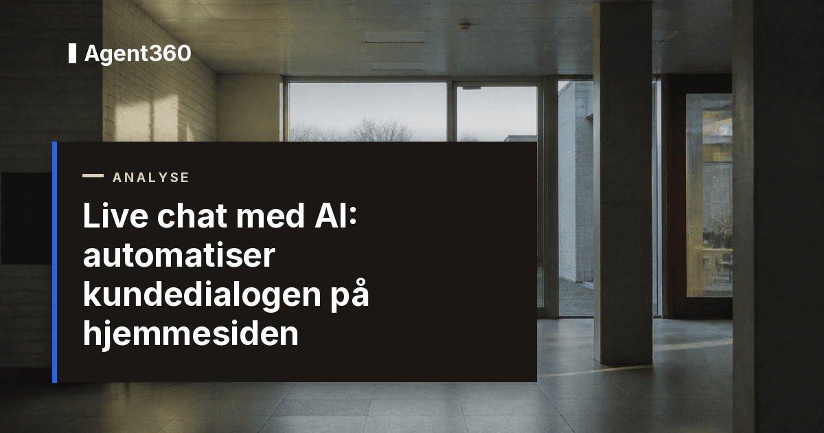 Live chat med AI: automatiser kundedialogen på hjemmesiden